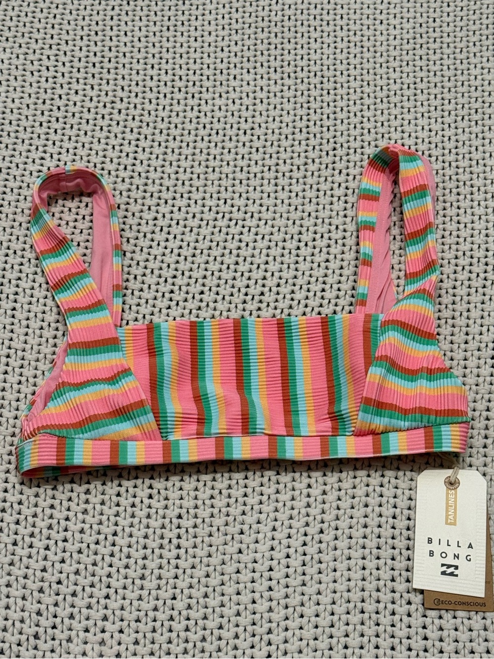 NWT Billabong Island Glow Tanlines Bikini Top - Size Medium